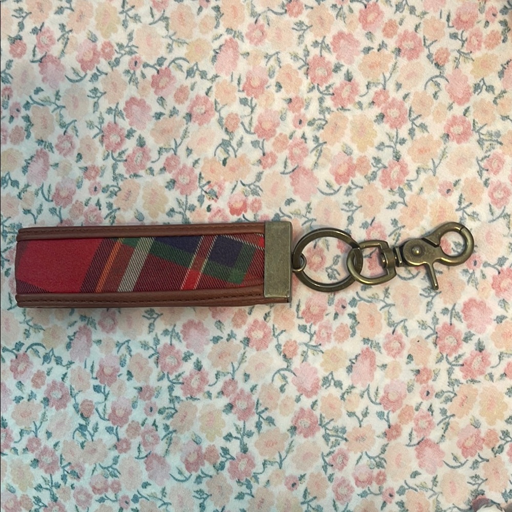 Simply Noelle Plaid Keychain Bracelet - Red and Green